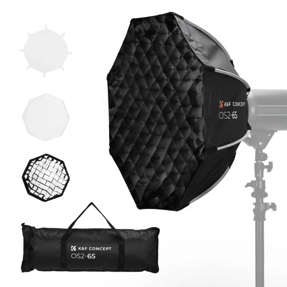 K&F Concept softbox ottagonale 65cm 26" con griglia