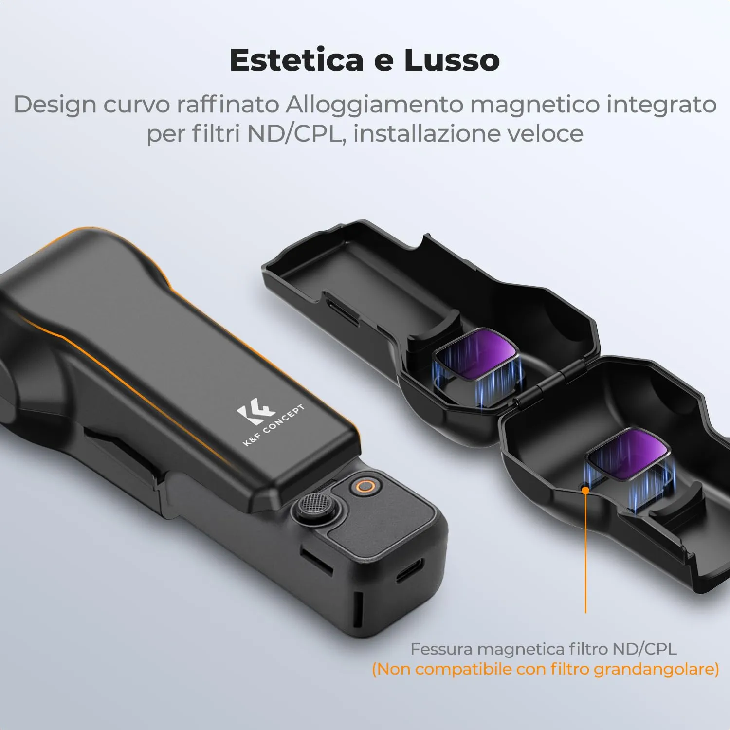 K&F Concept custodia rigida DJI Osmo Pocket 3/4 filtri