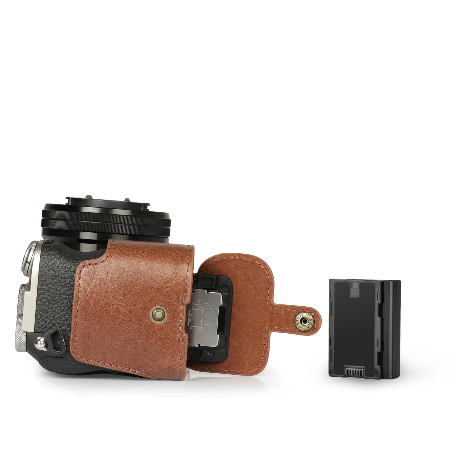 MegaGear custodia pelle Sony A7C II marrone protettiva