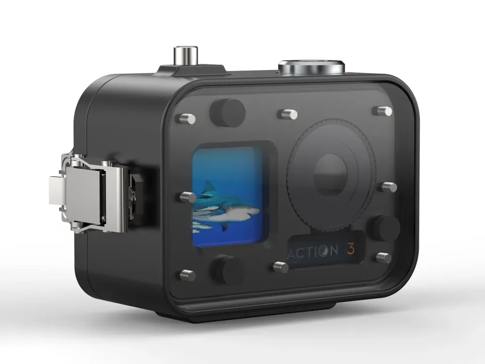 T-Housing per DJI Osmo Action 3 4 5 Pro Custodia Alluminio 250m