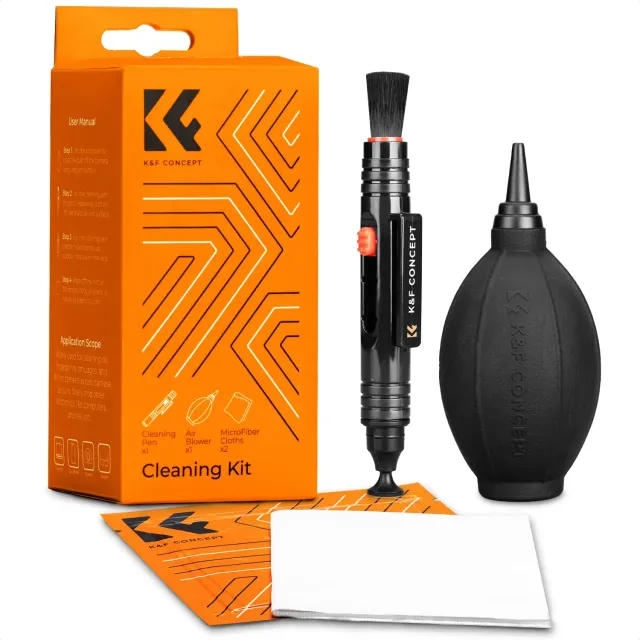 K&F Concept Travel Kit pulizia fotocamera 4 in 1 penna soffietto