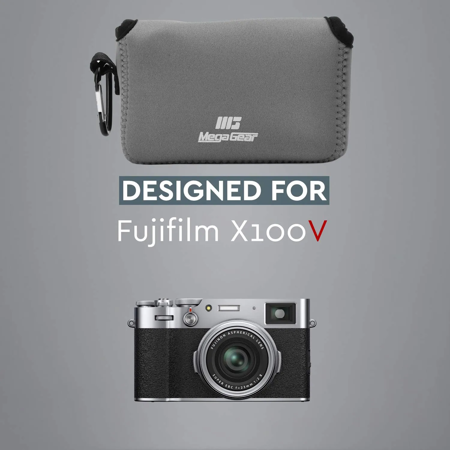 MegaGear MG1898 Custodia Neoprene per Fuji X100V Grigia